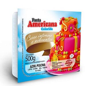 Pasta Americana Arcolor 500g Azul Piscina