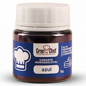 Corante Hidrossolúvel Pó Gran Chef 5g Azul