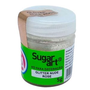 Glitter Para Decoracao Sugar Art 5g Nude Rose