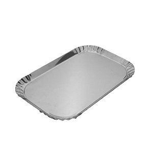 Bandeja Canto Crespo em Aço Inox 29x19x2cm