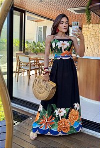 VESTIDO LONGO FLORAL LIZ