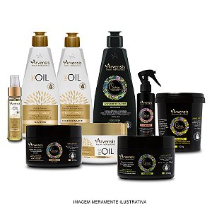 Kit Tec Oil + Cachos Naturais - Cabelos Crespos e Crespíssimos (Grátis Unidose + Pente Garfo)