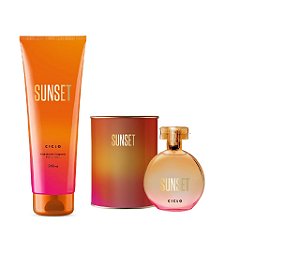 Kit Perfume Sunset 100ml e Hidratante 240ml Ciclo