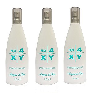 Kit com 3 Desodorantes H2O 4xy 115ml Lacqua di Fiori