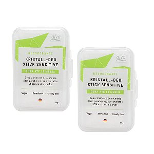 Kit Desodorante de Pedra Natural Stick Kristall Sensitive 90g - Alva