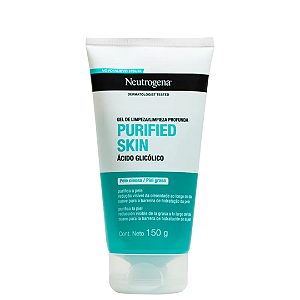 Gel de Limpeza Purified Skin Ácido Glicólico Neutrogena 150g