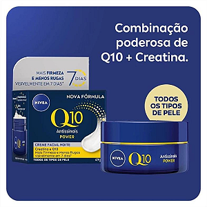 Creme Facial Antissinais Q10 Power Noite- Nivea 50g