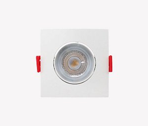 SPOT EMB QUAD P/DICROICA GU10 EM ALUMINIO BCO - OPUS