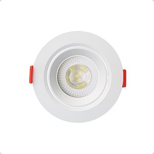 Spot Led 5w Redondo Bivolt 6500K Cor Luz Branco Frio Embutir