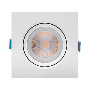 SPOT EMBUTIDO QUADRADO 7W 3.0K 610 LUMENS BRANCO EASY STELLA