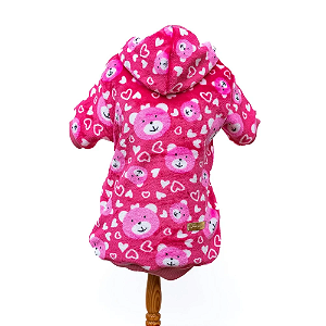 Mantinha Urso Love Rosa