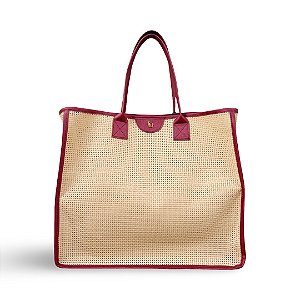 LÍVIA - BEGE COM BORDÔ