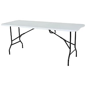 Mesa Dobrável Pratica 180cm Branca Bel