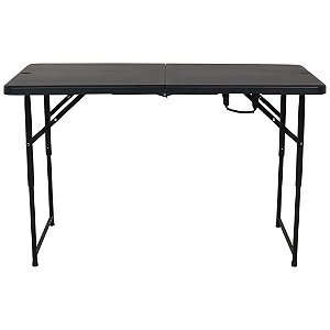 Mesa Dobrável Pratica 1,22 m Preta Bel