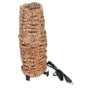 Abajur de Cerâmica Rústico Artesanal 34 x 13 cm (S)