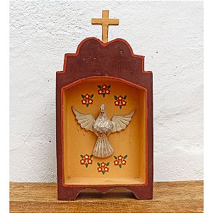 Oratório Divino Espírito Santo Madeira Mesa/Parede M13 (S)