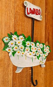 Quadro Cabideiro Chapa de Metal Galvanizada Lavabo Manual (L) (c)