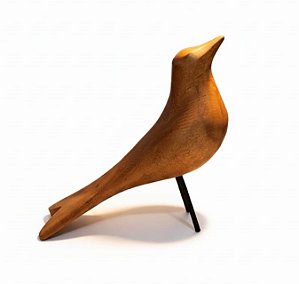 Escultura de Mesa em Madeira de Demolição Pássaros