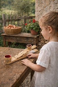 Brinquedo de Madeira estilo Ping Pong Artesanal