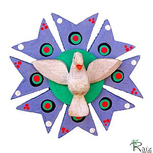 Divino Espírito Santo Resplendor Madeira Pintado A (S)