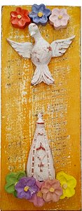 Quadro Divino Espírito Santo e Nossa Senhora Aparecida (S)