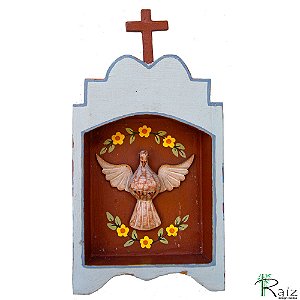 Oratório Divino Espírito Santo Madeira Mesa/Parede M3 (S)