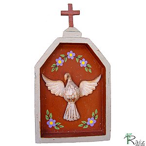 Oratório Divino Espírito Santo Madeira Mesa/Parede G6 (S)