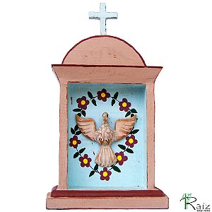 Oratório Divino Espírito Santo Madeira Mesa/Parede G9 (S)