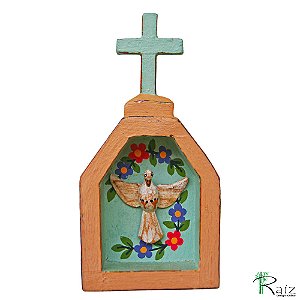 Oratório Divino Espírito Santo Madeira Mesa/Parede P13 (S)