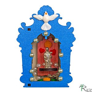 Oratório São Judas Tadeu Madeira Estampada Mesa/ Ímã (S)