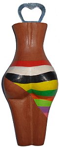 Abridor de Garrafa em Madeira Corpo Feminino Entalhado I (S)