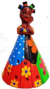 Arandela Boneca Namoradeira Madeira Entalhada 40cm A (L) (c)