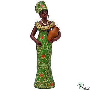 Boneca de Cerâmica com Jarro Artesanato Nacional D (S)