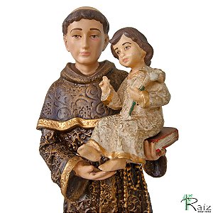Escultura Santo Antônio Estilo Barroco em Resina (S)