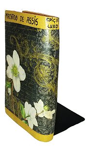 Escorador de Livros Madeira Decoupage Machado de Assis (S)