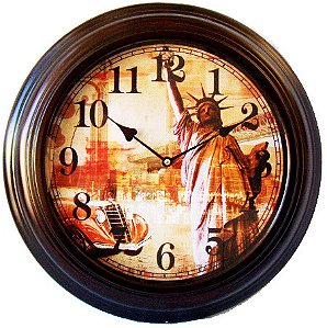 Relógio de Parede Retrô Estátua da Liberdade (S)