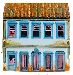 Fachada Réplica Ouro Preto Sobrado Colonial 12 x 12cm
