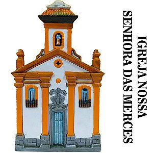 Igreja Nossa Senhora das Merces Fachada Histórica Ouro Preto 20 cm