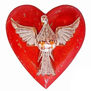 Divino Espírito Santo Coração Madeira Luxo 15 cm (S)