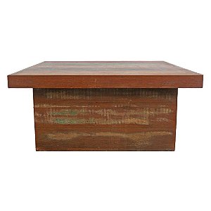 Mesa de Centro em Madeira de Demolição 45x100x100cm (S)