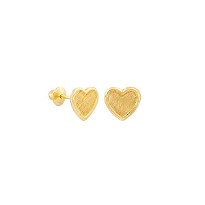 Brinco Infantil de Coração em Ouro 18K Ref A01548022
