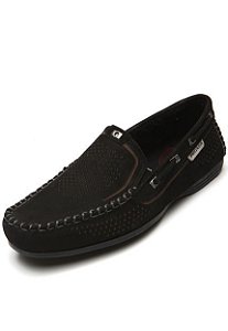 mocassim pegada preto