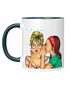 Caneca Personalizada | Amizade - Miga nem te conto | Porcelana 325ml