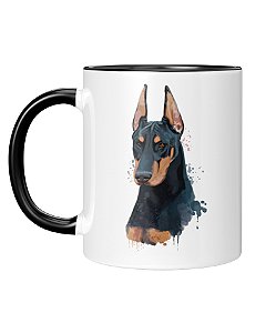 Caneca Personalizada | Dobermann | Porcelana 325ml