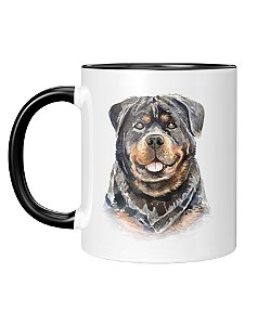 Caneca Personalizada | Rottweiler entrou na minha vida | Porcelana 325ml