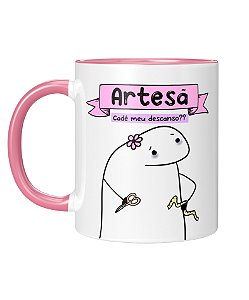 Caneca Personalizada | Profissão Artesã - Flork | Porcelana 325ml