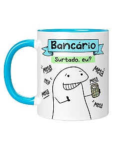 Caneca Personalizada | Profissão Bancário - Flork | Porcelana 325ml