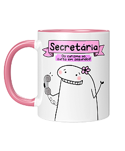 Caneca Personalizada | Profissão Secretária - Flork | Porcelana 325ml