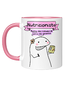 Caneca Personalizada | Profissão Nutricionista - Flork | Porcelana 325ml