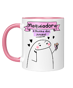 Caneca Personalizada | Profissão Maquiadora - Flork | Porcelana 325ml